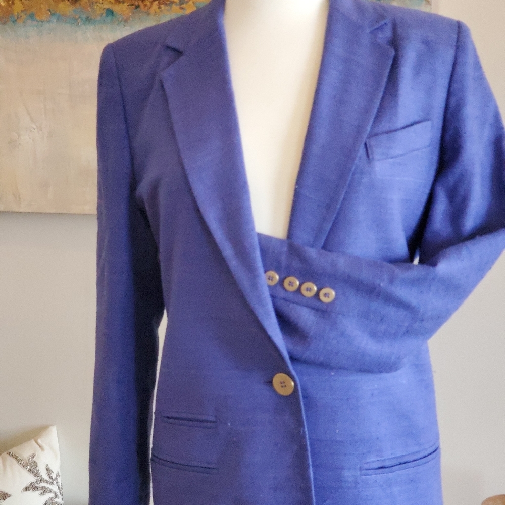 EUC Valerie Steven's Silk Blazer - Picture 3 of 6